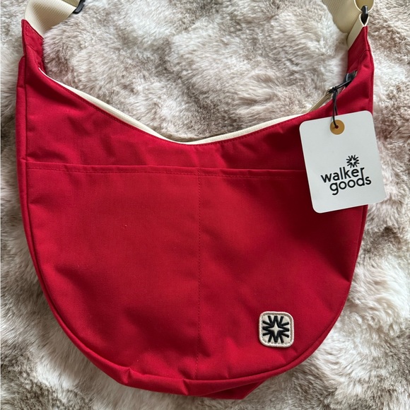 Walker Goods Bay Bag Red Crossbody NWT - Picture 2 of 5